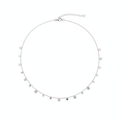 Disc Charm Necklace - White Background