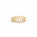 Gold Vintage Milgrain Ring - Pure White Background