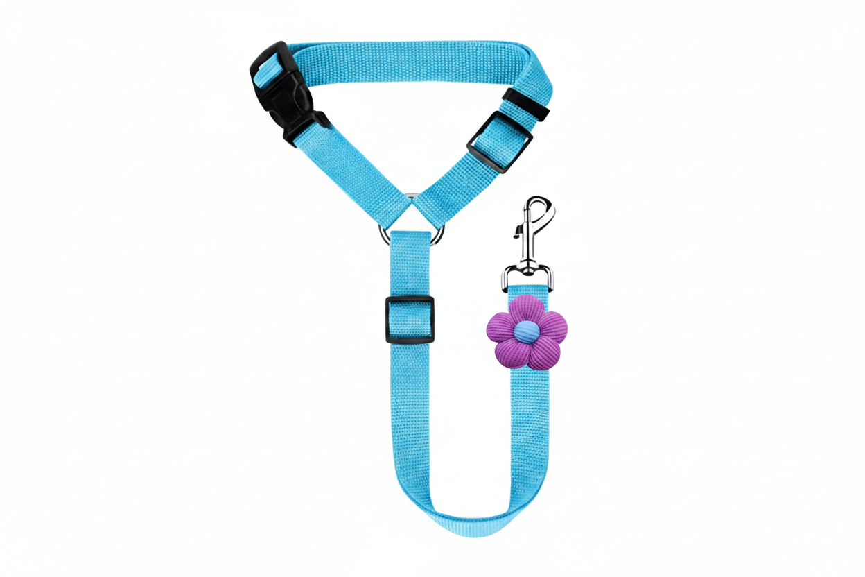Pet Car Seat Belt White Background