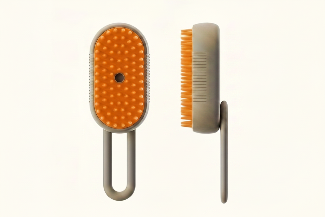 Pet Grooming Brush Clean White Background