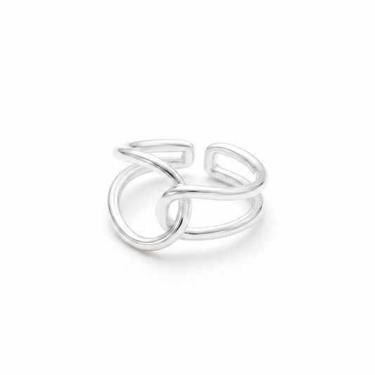 Silver Knot Ring - White Background
