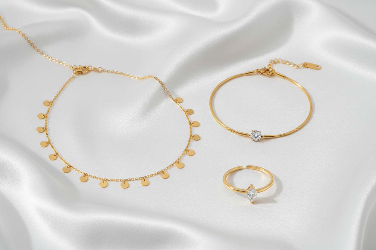 Zylo Jewelry on Silk - Confetti, Solitaire & Soleil